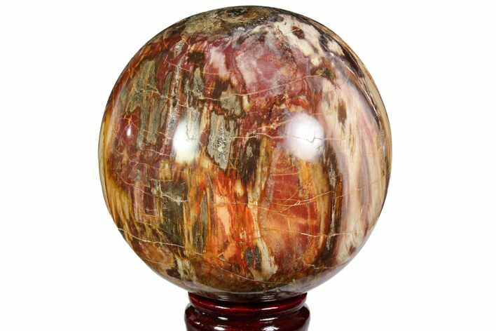 Colorful Petrified Wood Sphere - Madagascar #118590